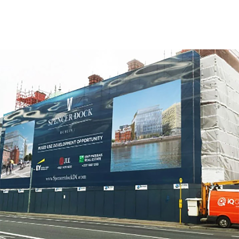 Super Large Building Wrap -mainonta PVC-pinnoitettu polyesteriverkkokangas